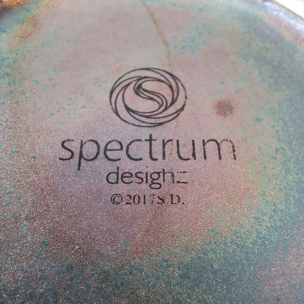 2017 SD Spectrum Desighz Blue‎ Iridescent Drip Glaze Coffee Mug Metallic & Glaze
